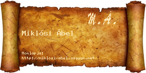 Miklósi Ábel névjegykártya